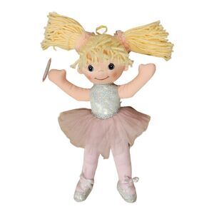 Anico Debbie Dancer Ballerina Doll Plush Stuffed Toy NWT Pink Tutu Blonde 17"